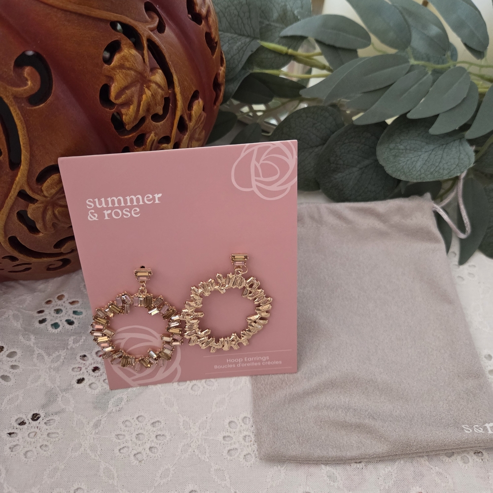 Summer & Rose Gold Hoop Earrings
